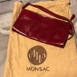 Monsac Red Leather Purse